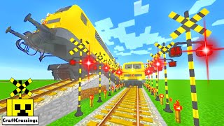 Railway level Railroad crossing trains Minecraft【 踏切 電車 アニメ】マイクラ ふみきり   129