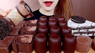 ASMR CRUNCHY CHOCOLATE MARSHMALLOWS🍫 CAKE, ICE CREAM MUKBANG 초콜릿 아이스크림, 마시멜로우 먹방 eating sounds