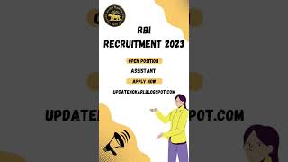 RBI Recruitment 2023 | Apply Link Given Description Box | #job #jobsearch #job2023 #jobvacancy