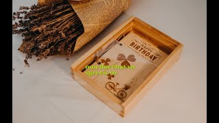 Thiệp sinh nhật đẹp| Mẫu 08| Thiệp handmade gỗ| Quà tặng sinh nhật đẹp| Mua thiệp sinh nhật