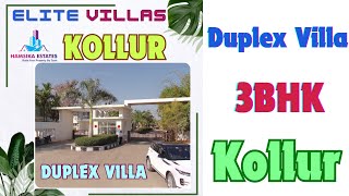 3BHK Duplex Villa For Sale in Kollur | Villa For Sale in Hyderabad | HMDA Luxury Duplex Villa Sale