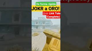 Cómo sacarse el Jokr a Oro Rapido! (Video completo en mi Canal) #warzone2 #dmzcod #mw2español #mw2