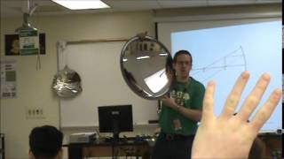 Curved mirror lesson for absent kids