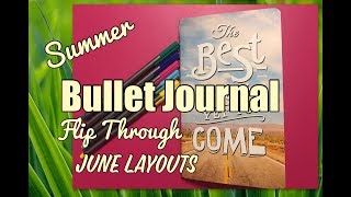 Summer Bullet Journal Flip Through ft. June Layouts | The Green Notebook