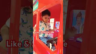 Hiyan 😃🚌 Pretend to Drive Wheels on the Bus #shorts | Funtime at Gamezone | Hiyan & Mommy