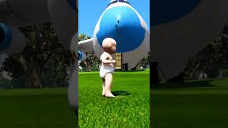 GTA V NAUGHTY BABY DESTROY CARGO PLANE #gta #gta5 #gtav #gaming #shorts