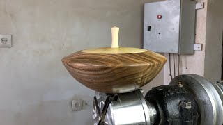 the journey of a woodturning project👌💙#woodworkingtips