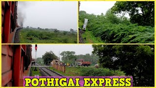 RAIN+LHB+WDG3A🤩🤩 | Pothigai Super Fast Express | Indian Railways | Train Videos | NTG VLOG