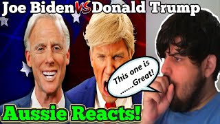 AUSSIE REACTS! Donald Trump vs Joe Biden Epic Rap Battles Of History!  #ERB #epicrapbattles