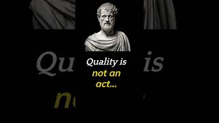 Aristotle on Quality: Why It's Important to Build Good Habits #shorts #quotes #aristotle #habits