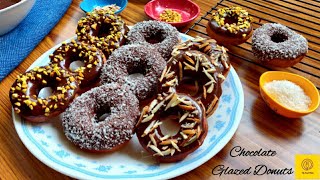 Donuts with chocolate glaze || Soft ,light and fluffy donuts at home