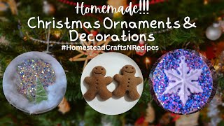 Homemade Christmas Ornament Ideas for the whole FAMILY!! #HomesteadCraftsNRecipes