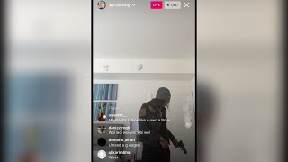 Digga D Shows his Gun on live, Calls out millionz fashion 😂 and talks to Tugga (NPK) #live