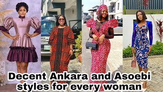 Decent Ankara and Asoebi styles for every woman #asoebistyles #lacestyles #ankarastyles #bubu