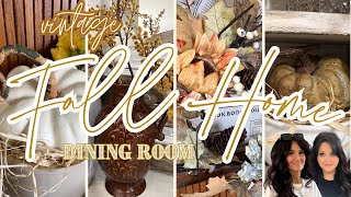 🍂FALL HOME 2023 🍂VINTAGE DINING ROOM 🍂DECORATE WITH ME - COTTAGE STYLE🍂