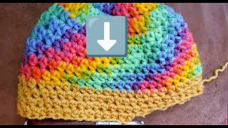 Crocheted Hat Pattern for Big Kids and Small Adults