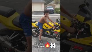 Superbike ride by kids #suzuki #shorts  #viral