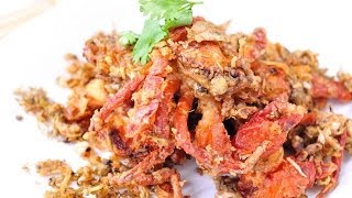 Thai Food - Deep Fried Soft Shell Crab with Garlic and Pepper (Pu Nim Tod Kra Tium Pik Thai)