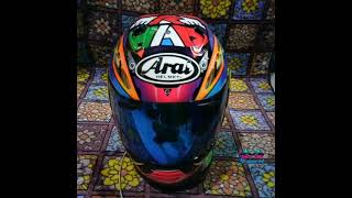 repaint helm arai motif Harada gading | Tetsuya Harada