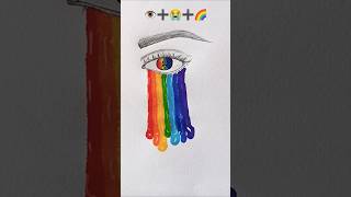 Satisfying creative art 👁️➕😭➕🌈 =? #shorts #emojimix #creativeart