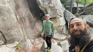 Rock Climbing Fruit Loops 5.7+ at Rumbling Bald