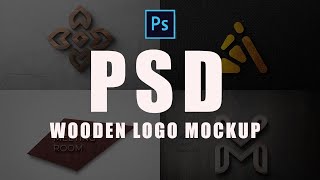 Wooden Logo Mockup In PSD Files | Aneela Graphics |