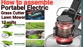 Electric Grass Cutter Trimmer Lawn Mower Rechargeable Lithium Battery Portable Review | Unboxing