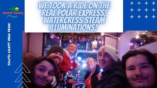 SOUTH COAST NEW YEAR! We Took A Ride On The REAL Polar Express! Watercress Steam Illuminations!