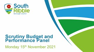 Scrutiny Budget and Performance Panel 15.11.2021