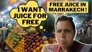 DRINK CHALLENGE CAN I GET JUICE FOR FREE IN MARRAKECH | FREE FOOD & DRINK CHALLENGE IN MARRAKECH