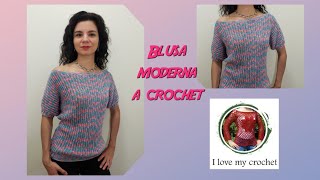 Blusa moderna a crochet