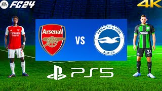 FC 24 - Arsenal vs Brighton  | Gabriel Jesus, Kai Havertz - PS5 Gameplay |