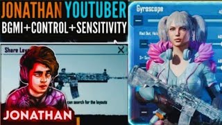 [NEW] Jonathan Bgmi Control Code And Sensitivity 2021 || Jonathan Sensitivity || 2 Finger claw pubgm