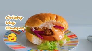 Crispy veg burger !ఇంట్లోనే చేద్దాం mcveggie burger ! Smichi tv