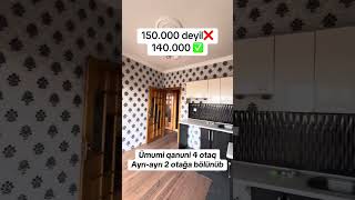 Qanuni 4otaq 140.000 manata ! Əlaqə vhatsapp 055-205-30-50