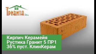 Кирпич Керамейя Рустика Гранит 5 ПР 1 36% пустотность КлинКерам