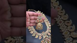 EXCLUSIVE SPECIAL NAVARATAN HARAM WITH PREMIUM QUALITY HARAM AND JHUMKA