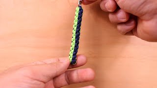 Braiding - Zipper Pull using the 4-strand square crown knot pattern