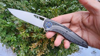 Sukhoi 4 by Custom Knife Factory (CKF). Designed by Anton "Tohus" Malyshev. M398 blade steel.