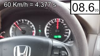 Honda Accord VTEC 2.4L acceleration timings (2010)