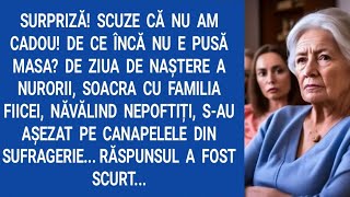 Surpriză! Scuze că nu am cadou! De ce încă nu e pusă masa? De ziua de naştere a nurorii, soacra...