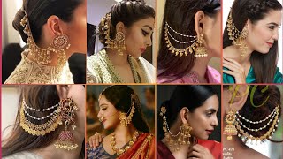 Latest Ear chain Designs with jhumka.gold matilu designs, #kaanchains (చంప స్వరాలు) #earchain