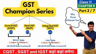 CGST, SGST and IGST क्या है |GST Champion Series | Goods & Services Tax | Class 11 Accounts | Part 3