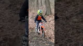 He’s a Monster! KTM 50 ripping in Michigan winter! #dirtbikesarecool #motocross #ktm #monsterenergy