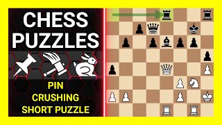 Chess Puzzles to Practice. Themes: Pin, Crushing, Short puzzle. Learn Chess