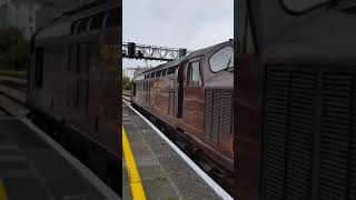 37669 & 47760 on The Cathedral's Express ECS Plymouth - Exeter