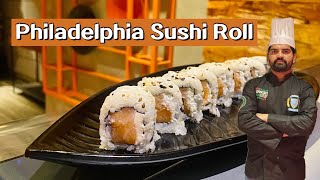 Philadelphia Sushi Roll - Salmon Philadelphia Roll - How To make Hosomaki