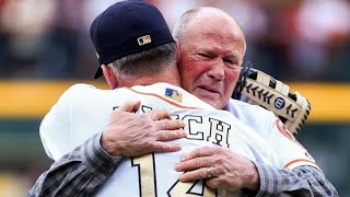 Ex-Astros coach returns to throw out first pitch months after nearly dying from brain injury