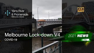 4th round of Strict Lock-down in City Center of Melbourne’s -Aus (Yarra River & Promenade 02)