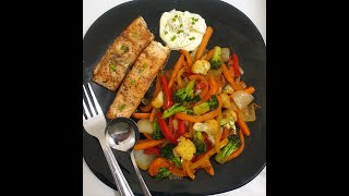 Butter Salmon || Delicious butter salmon with sauteed vegetables part-1